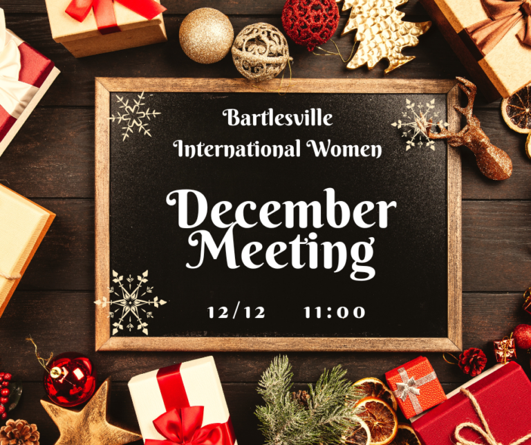 December 12 holiday potluck meeting